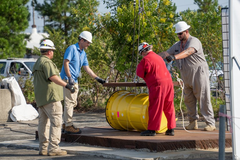 SRNL Puts ORNL’s Radiological Storage Container Through Safety Testing